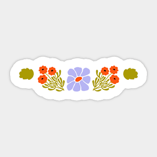 Artistic floral design Sticker